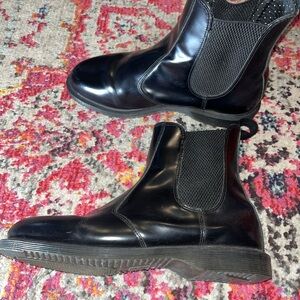 Dr. Martens Black Chelsea Boots Slip-On Leather Boots
